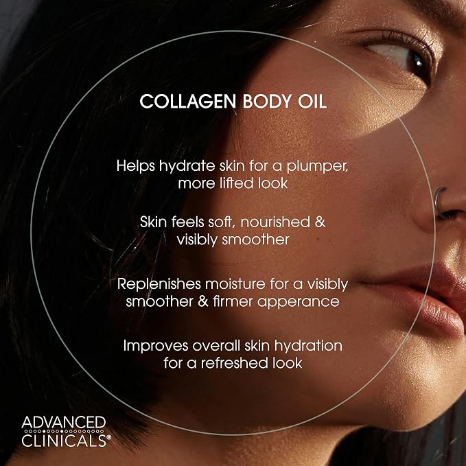 Advanced Clinicals Collagen Body Oil + Vitamin C Brightening Body Oil - Image 8