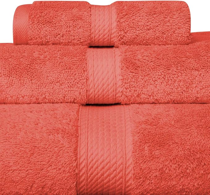 Superior Egyptian Cotton Pile 3 Piece Towel Set, Includes 1 Bath, 1 Hand - Image 4