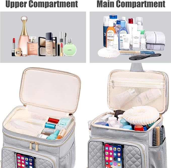 Large Toiletry Bag for Women Men, Bathroom Bag, Water Resistant Shower Bag - Image 6