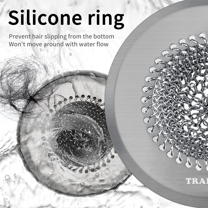 Shower Drain Hair Catcher, Fast Drainage Bathtub Drain Hair Catcher, Easy Clean - Image 3