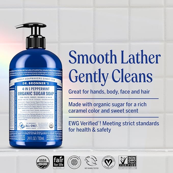 Dr. Bronner's Organic Sugar Soap- Made - Image 2
