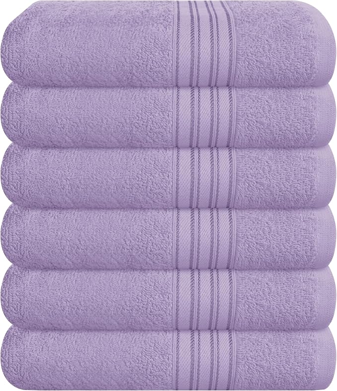 BOUTIQUO Ultra Soft Cotton 6 -Piece Hand Towel Set 16x24 Inch, Spa & General by BOUTIQUO