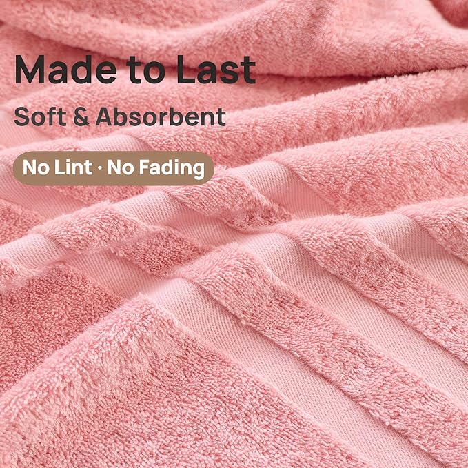 Cotton Bath Towel – Large 30x60 Inches, Thick & Absorbent Towel - Image 4