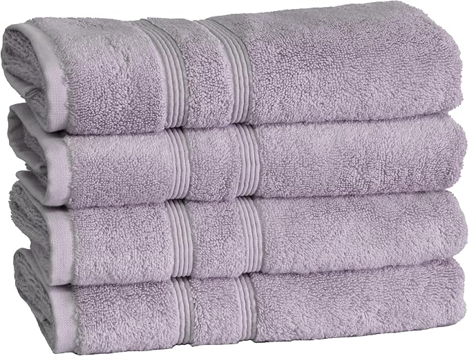 Mosobam Luxury Turkish Set of 4 Hand Towels 16X30 Lavender Aura 700 GSM Bamboo by Mosobam