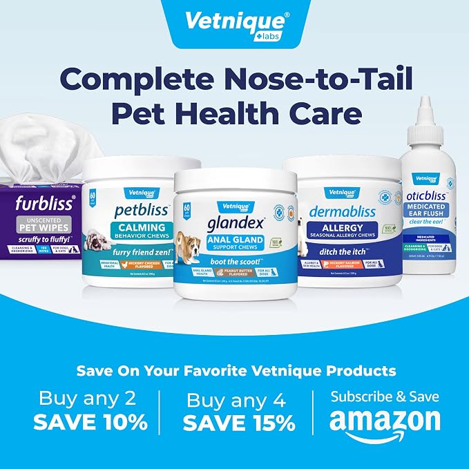 Vetnique Glandex Medicated Dog Butt Wipes or Spray - Image 9