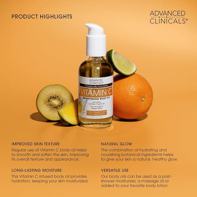 Advanced Clinicals Vitamin C Brightening Body Oil - Image 5