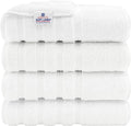 American Soft Linen Luxury 4 Piece Bath Towel Set, 600 GSM 100% Cotton Turkish by AmericanSoftLinen