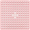 Pink Square Shower Bathtub Mat Non Slip 21x21 Inch, Soft Bath Mat by NaolotureHome