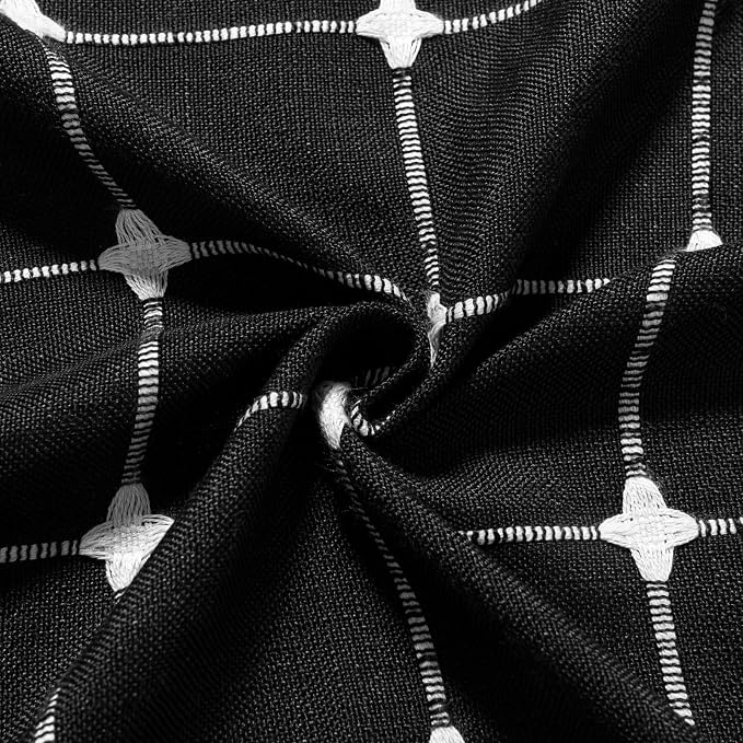 MitoVilla Black Boho Extra Long Shower Curtain 72 x 84, Modern Farmhouse 84 - Image 4