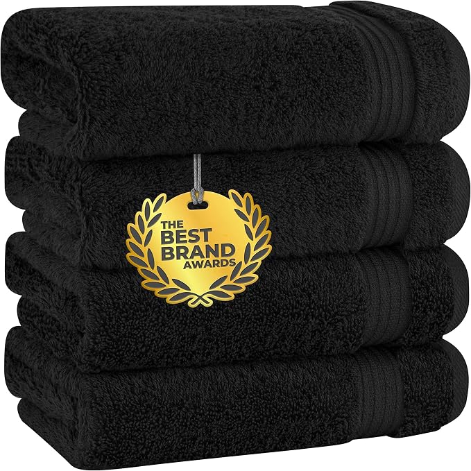 Cotton Paradise Hand Towels for Bathroom, 100% Cotton Turkish 4 Piece Hand by UNITEDHOMETEXTILE