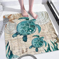 Sea Turtle Square Anti Slip Shower Mats by Unknown