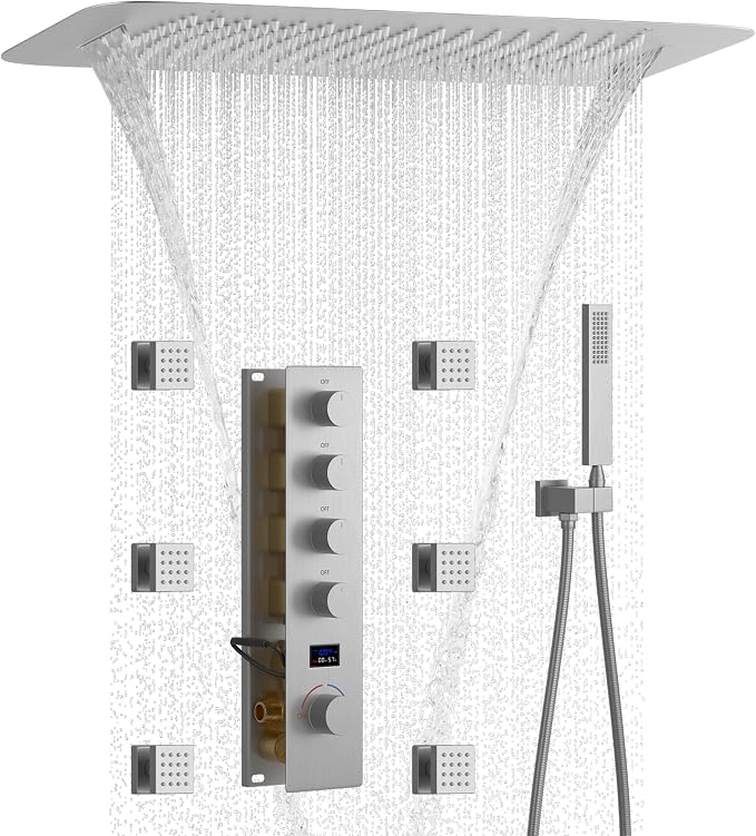 Brushed Nickel Shower Faucet Set by KATAIS