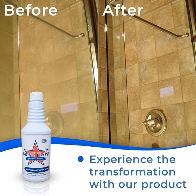Bring It On Grout Cleaner, Hard Water Stain Remover, Remove Spots on Shower Door - Image 3