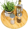Lazy Susan Organizer, 10 Inch Non-Skid Bamboo Turntable Organizer by VeyFey