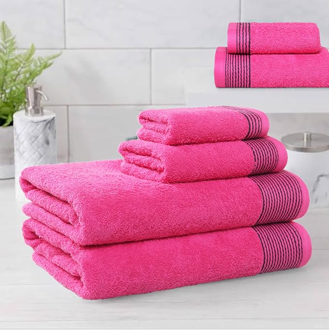 Belizzi Home 100% Cotton Ultra Soft 6 Pack Towel Set, Contains 2 Bath Towels - Image 3