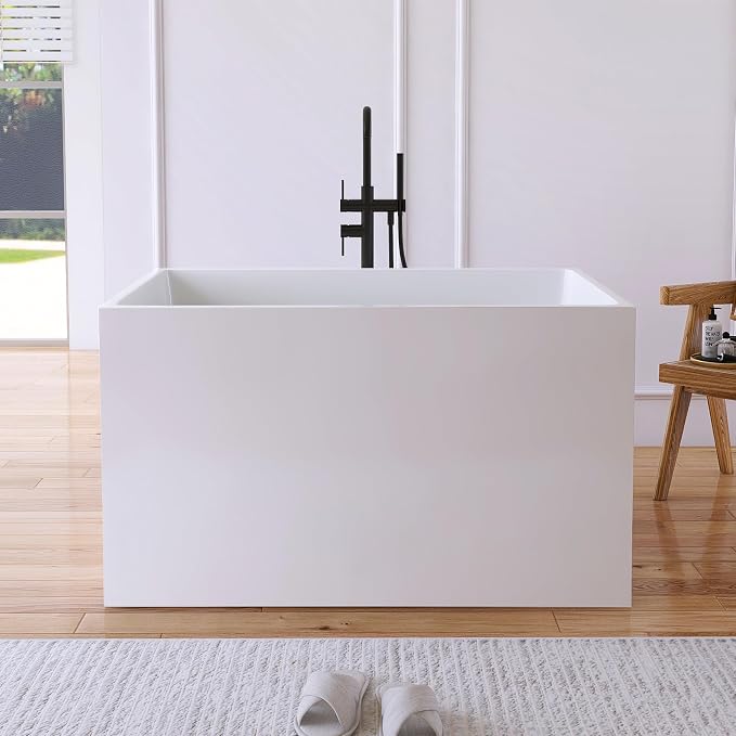 43" Acrylic Freestanding Bathtubs, Stand Alone Tub, Japanese Soaking Tub - Image 5