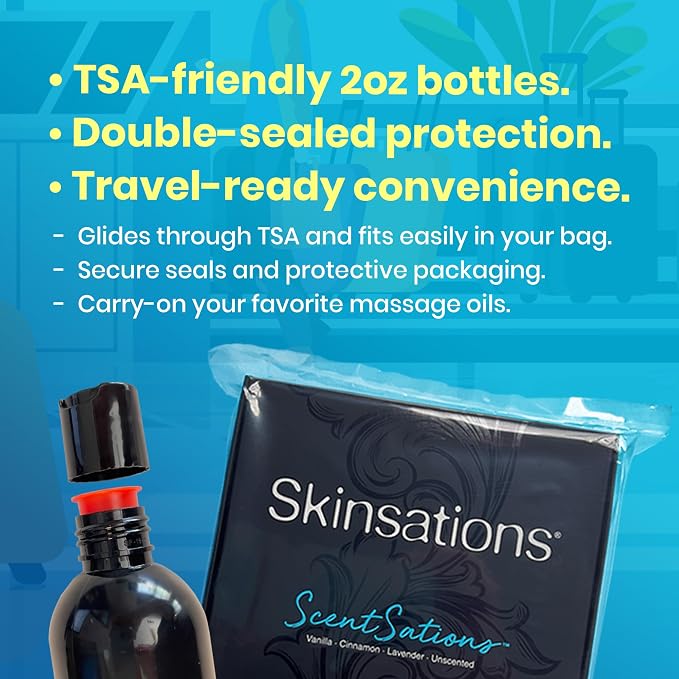 Skinsations - Massage Oil Kit Natural Scents of Vanilla, Lavender | Blend of - Image 4