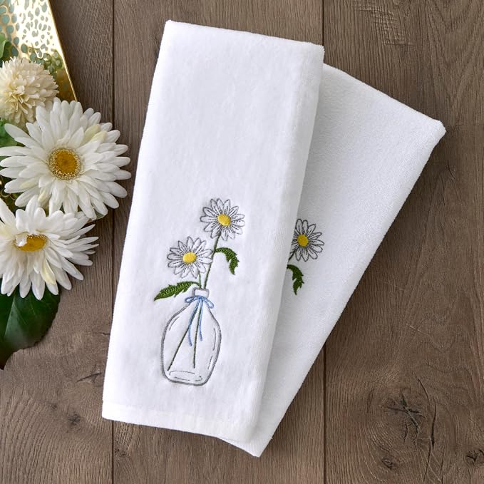 SKL Home Daisies in Vase Hand Towel 2pc Set - Image 4