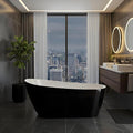 Freestanding Bathtubs 59 inch Acrylic Free Standing Tub Modern Soaking Tub by Unknown