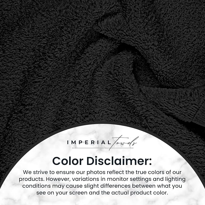 24 Pack Black Hand Towels 100% Cotton Spa Towels 16x26 inches Highly Absorbable - Image 5