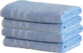Mosobam Luxury Turkish Set of 4 Bath Towels 30X58 Allure Blue Oversize 700 GSM by Mosobam