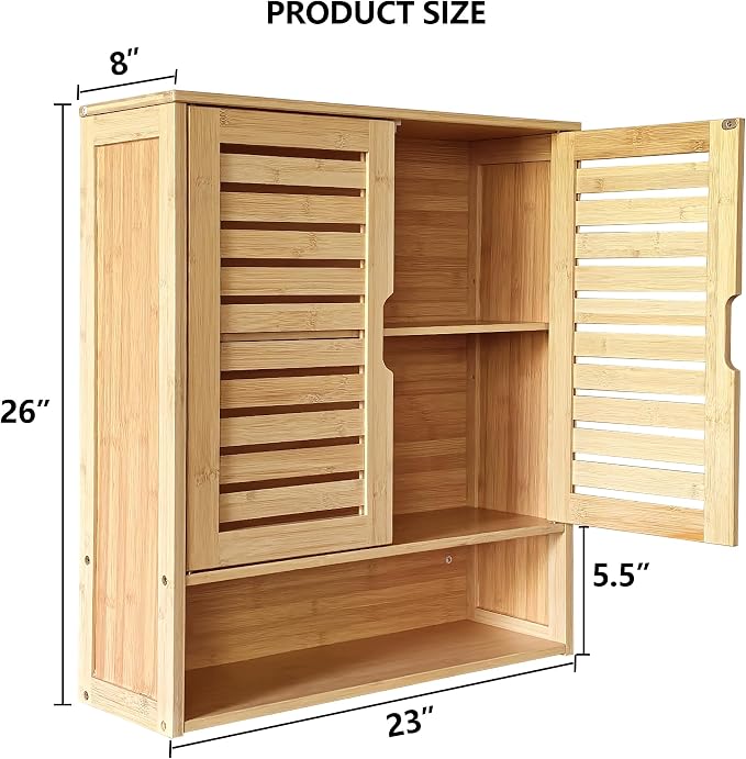 HYNAWIN Bathroom Wall-Mounted Medicine Cabinet - Image 3