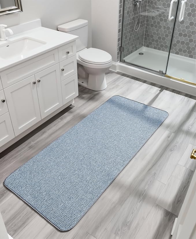 Bath Mat, Ultra Thin Bathroom Runner Rugs, Large Bath Mats - Image 6