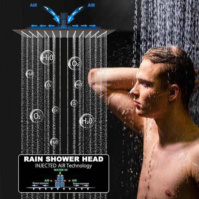 Oil Rubbed Bronze Shower System Digital Display Shower Faucet Set - Image 4