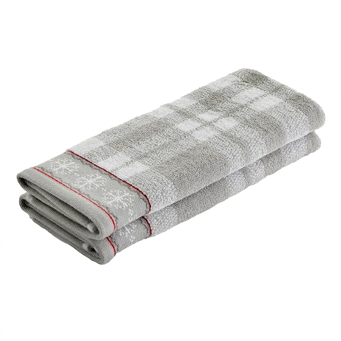 SKL Home Winter/Christmas Whistler Plaid Hand Towel 2pc Set - Image 3