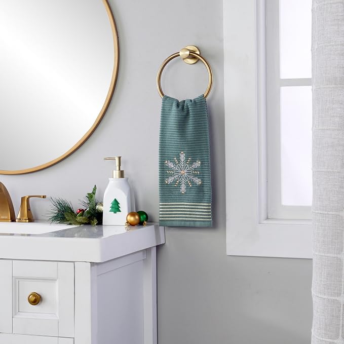 SKL Home Christmas Winter Snowflake Hand Towel Set - Image 5