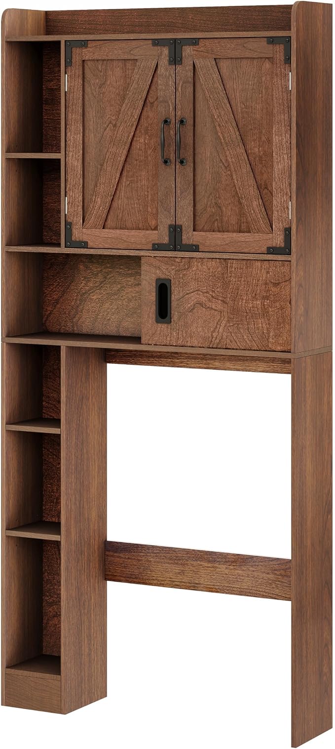 ChooChoo Over The Toilet Storage Cabinet, Farmhouse Bathroom Storage Cabinet - Image 6