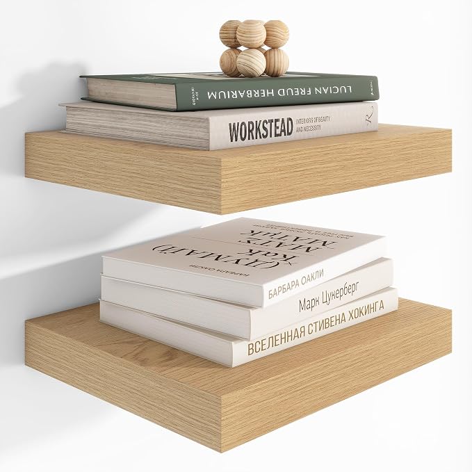 Heimlove 12 Inch Deep Floating Shelves, 12 x 12 inches Long Wall Shelf by Heimlove