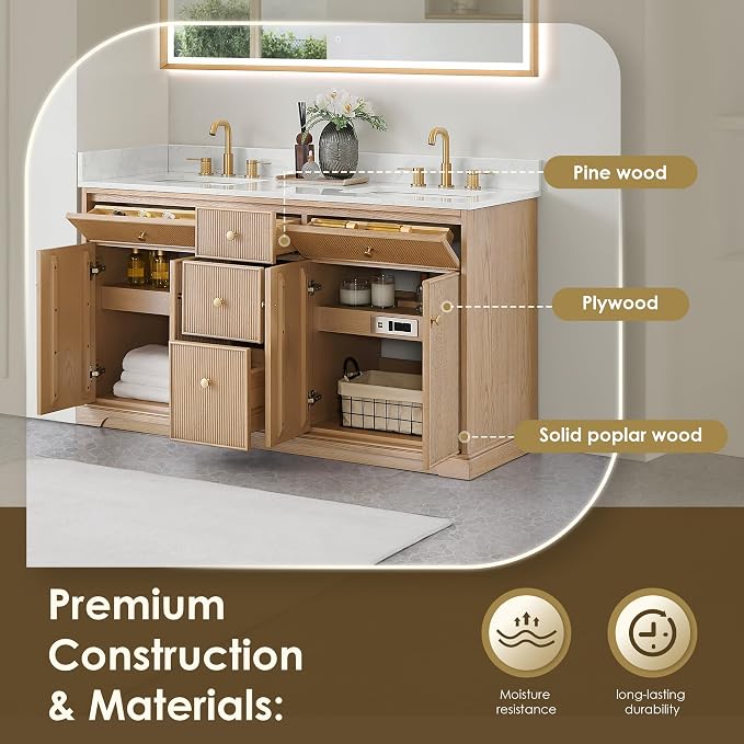 72 Double Sink Bathroom Vanity Double Sink - Image 5