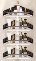 Corner Shower Caddy, 4 Pack Adhesive Bathroom Shelves，Acrylic Shower Shelf Rack by MEAJIO