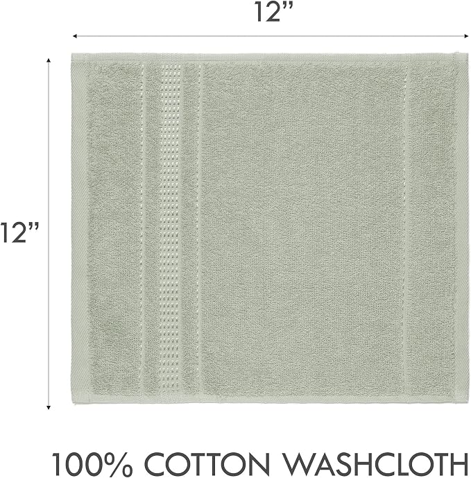 Melissa Linen, 4-Piece Bath Wash Cloths Set, 100% Turkish Cotton, Face & Hand - Image 4