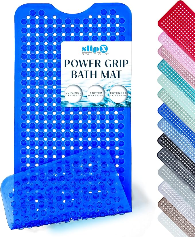 SlipX Solutions Power Grip Bathtub Safety Mat | Precision Grip Technology by SlipXSolutions