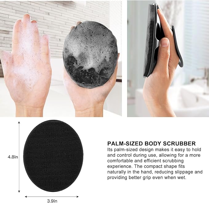INNERNEED Soft Silicone Body Scrubber Exfoliating Glove Shower Cleansing Brush - Image 4