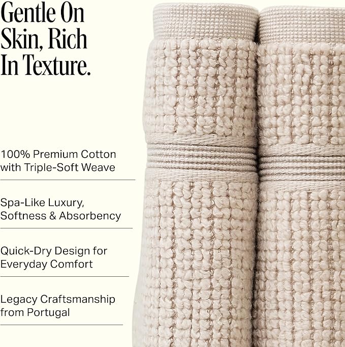 Preston Lane Douro Washcloth Set – 2 Pack Luxury Cotton Towels, Ultra Soft & - Image 3