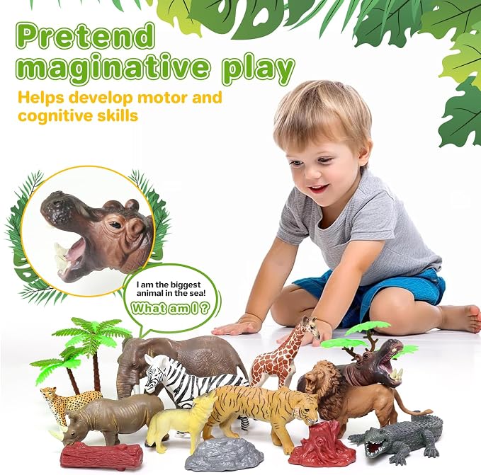 10 Big Realistic Safari Animal Toys - Image 9