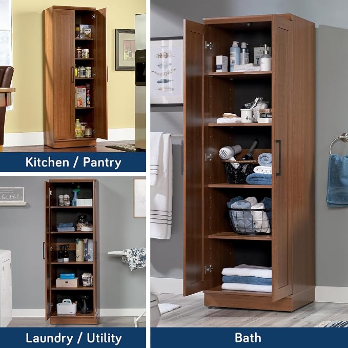 Sauder HomePlus Storage Cabinet/ Pantry cabinets, Sienna Oak finish - Image 5