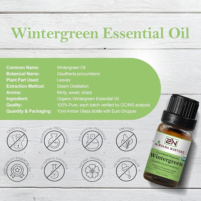 Wintergreen Essential Oil USDA Certified Organic, 100% Pure Natural Premium - Image 2