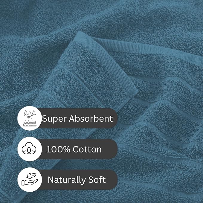 Casa Platino 100% Cotton Luxury Bath Towel Set - Image 4