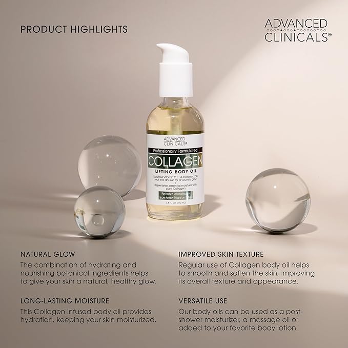 Advanced Clinicals Hydrating Collagen Oil - Image 6
