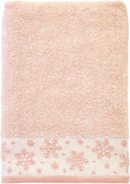 SKL Home Christmas/Winter Heather Snowflake 100% Cotton Premium Bath Towel by SKLHomebySaturdayKnightLtd