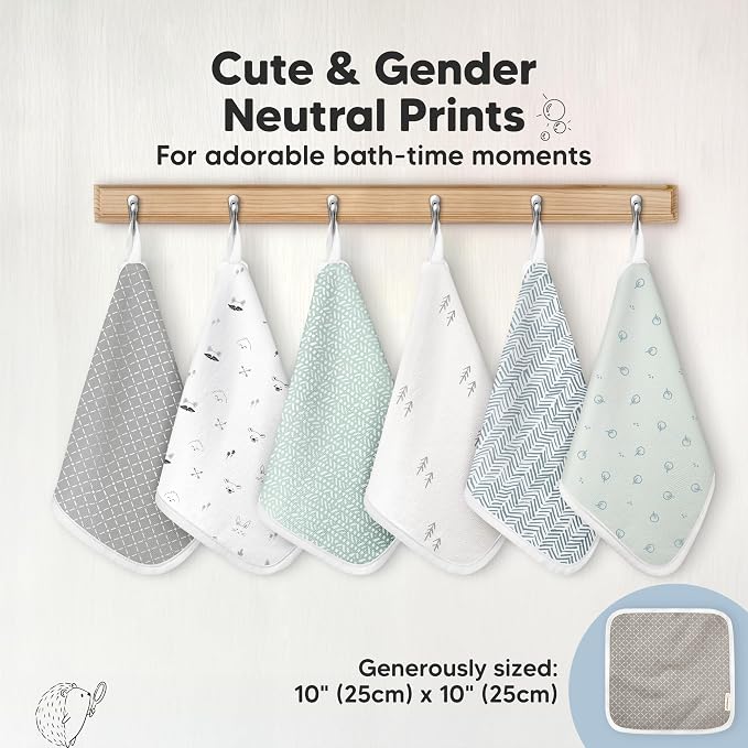 6-Pack Cotton Baby Washcloths for Newborn - Image 7