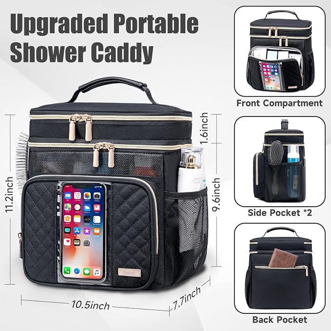Large Toiletry Bag for Women Men, Bathroom Bag, Water Resistant Shower Bag - Image 4