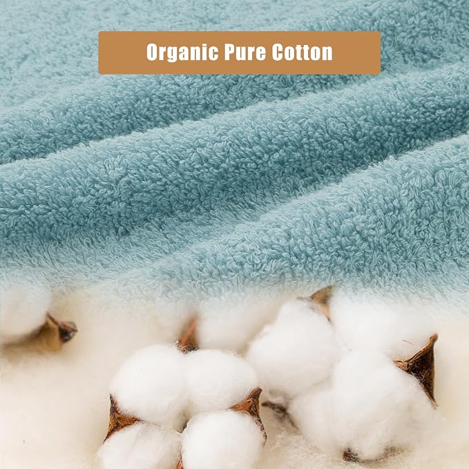 SEMAXE Bath Towel Set, 100% Cotton Bathroom Towels - Image 2