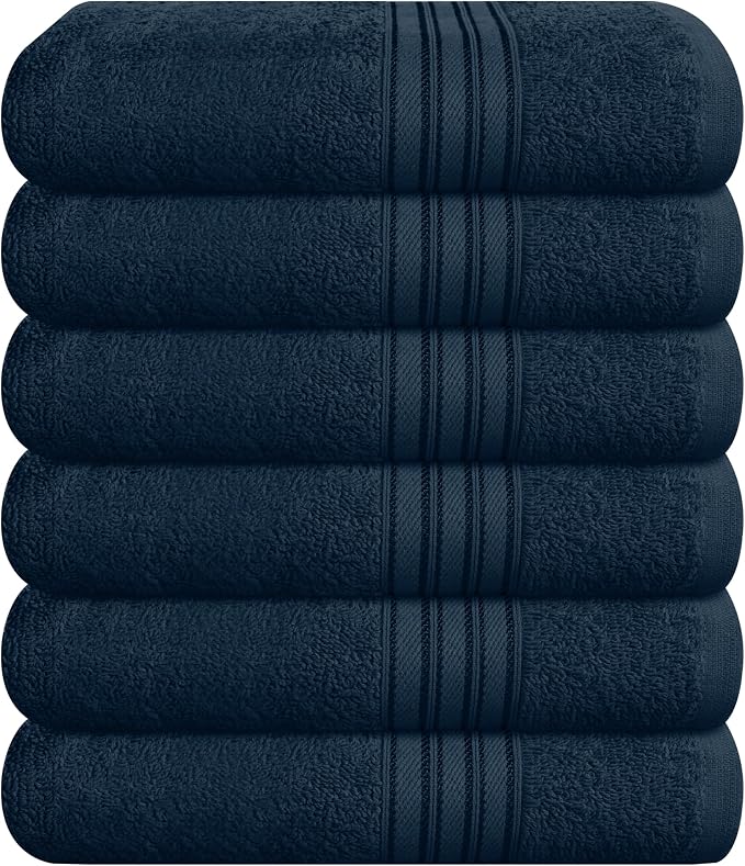 BOUTIQUO Ultra Soft Cotton 6 -Piece Hand Towel Set 16x24 Inch, Spa & General by BOUTIQUO