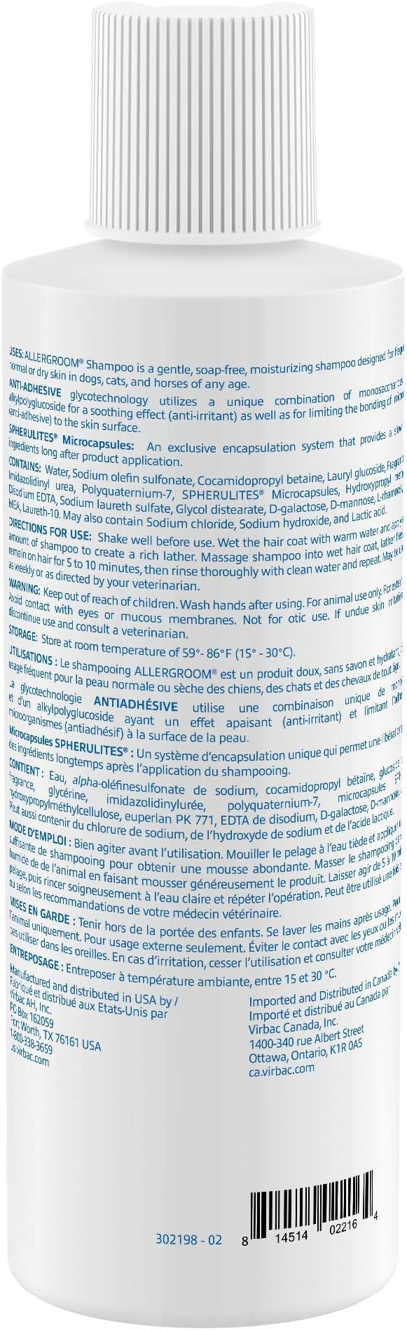 Virbac Allergroom Pet Shampoo For Dogs, Cats & Horses - Image 2