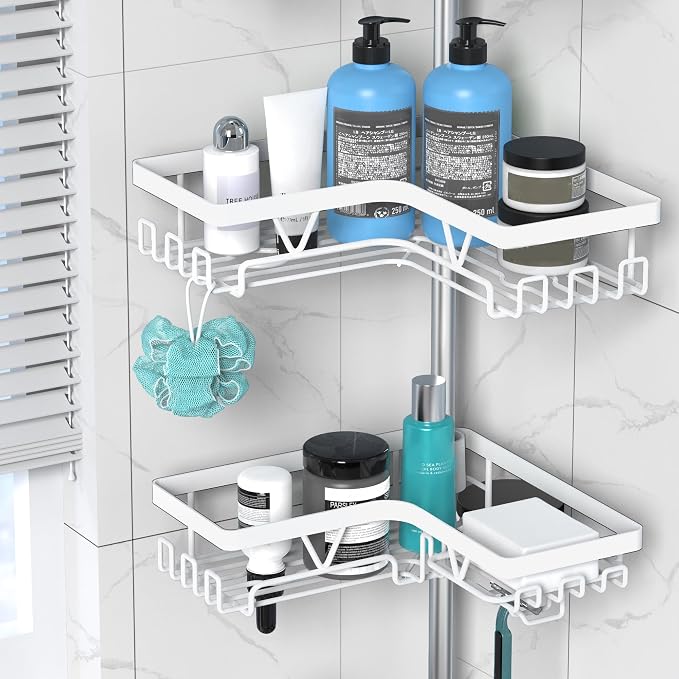 Shower Caddy Tension Pole Corner - Image 4